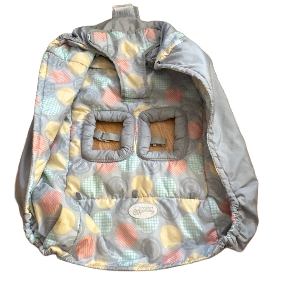Comfort & Harmony Grocery Cart Cover Gender Neutral Gray Yellow